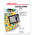 Office Depot® Inkjet Canvas Cloths, Letter Size (8 1/2" x 11"), Pack Of 10