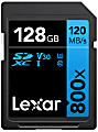 Lexar High Performance BLUE Series 800x SDHC/SDXC Flash Memory Card, 128GB, LSD128GCB1NL800