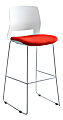 Lorell® Artic Series Stack Stools, White/Red, Set Of 2 1 thumbnail image
