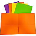 Sparco Leatherette 2-Pocket Letter Portfolio Folders, 8-1/2" x 11", Assorted Colors, Box Of 25 Folders 1 thumbnail image