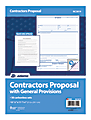 Adams® Contractor Proposal Unit Sets, 3-Part, 10 15/16" x 8 1/2", Multicolor, Pack Of 50