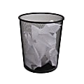 Mind Reader Metal Mesh Trash Can 4.4 Gallon Waste Paper Basket, 13-3/4"H x 11-1/2"W x 11-1/2"D, Black 1 thumbnail image