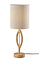 Adesso Mayfair Table Lamp, 27-1/2”H, Light Textured Beige Fabric Shade/Natural Base