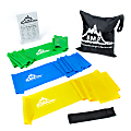 Black Mountain Products Therapy Exercise Bands, 5' Long, Assorted Colors, Set Of 3