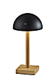 Adesso Nash LED Cordless Table Lamp, Black/Natural Wood 1 thumbnail image