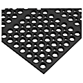 Genuine Joe Versa-Lite Rubber Mat With Antimicrobial Protection, 3' x 5', Black