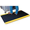Genuine Joe Safe Step Anti-Fatigue Mat, 3' x 12', Black/Yellow