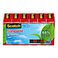 Scotch Greener Transparent Tape, 6 Tape Rolls, 3/4 in x 900 in, Home Office Supplies and School Supplies for College and Classrooms