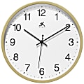 Infinity Instruments Light Oak-Look Round Wall Clock, 10”, Tan 1 thumbnail image