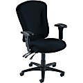 Lorell® Accord Series Managerial Fabric Chair, Black 1 thumbnail image