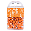 JAM Paper® Colorful Push Pins, 1/2", Orange, Pack Of 100 Push Pins
