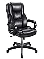 Realspace® Fosner Bonded Leather High-Back Chair, Black 1 thumbnail image