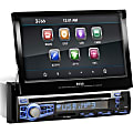 Boss Audio BV9973 Single-DIN 7 inch Motorized Touchscreen DVD Player Receiver, Wireless Remote