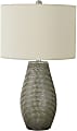 Monarch Specialties Sonny Table Lamp, 24”H, Ivory/Gray