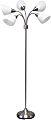 Adesso® Simplee 5-Light Floor Lamp, 67”H, Frosted White/Brushed Steel 1 thumbnail image