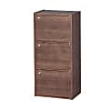 IRIS 35"H 3-Door Storage-Shelf, Brown