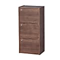 IRIS 35"H 3-Door Storage-Shelf, Brown 1 thumbnail image