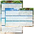 2025 Office Depot® Brand Reversible Erasable Wall Calendar, 24" x 36", Paradise, January to December 1 thumbnail image