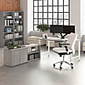 Bush Business Furniture Hustle 60"W Computer Desk and Low Storage Cabinet with Doors and Shelves, Platinum Gray, Standard Delivery Service 1 thumbnail image