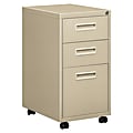 basyx by HON® Embark® Mobile File, 3 Drawers, 28"H x 15"W x 22"D, 49 Lb., Putty