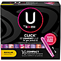 U by Kotex Click Regular Tampons, Box Of 16 Tampons