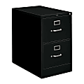 HON® 210 28-1/2"D Vertical 2-Drawer Legal-Size File Cabinet, Metal, Black