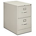 HON® 210 28-1/2"D Vertical 2-Drawer Legal-Size File Cabinet, Metal, Light Gray