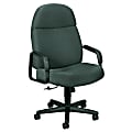 HON® Pyramid Series Mid-Back Fabric Chair, 48 1/2"H x 28 1/4"W x 40"D, Black Frame, Black Fabric