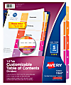 Avery® Ready Index® Table Of Contents Dividers, 1-5 Tab, Multicolor, Pack Of 6 Sets