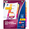 Avery® Ready Index® 1-5 Tab Binder Dividers With Customizable Table Of Contents, 8-1/2" x 11", 5 Tab, White/Multicolor, Pack Of 6 Sets 1 thumbnail image