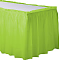 Amscan Plastic Table Skirts, Kiwi Green, 21’ x 29”, Pack Of 2 Skirts
