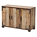Baxton Studio Cyrille 3-Door Shoe Cabinet, Brown 1 thumbnail image