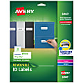 Avery® Removable Laser/Inkjet ID Labels, 6460, Organization, 1" x 2 5/8", White, Pack Of 750