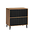 Sauder® Ambleside Modern 29-1/2"W x 18-1/2"D Lateral 2-Drawer File Cabinet, Serene Walnut