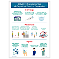 ComplyRight™ Corona Virus And Health Safety Posters, COVID-19 Employee Safety Procedures, Spanish, 10" x 14", Set Of 3 Posters