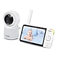VTech RM5754HD Smart Wi-Fi 1080p Video Baby Monitor System With 5" Display, Night-Light And Remote Access, 3.63"H x 6.56"W x 1.15"D, White 1 thumbnail image