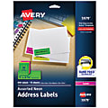 Avery® High-Visibility Permanent Laser ID Labels, 5979, 1" x 2 5/8", Assorted Colors, Pack Of 450 1 thumbnail image
