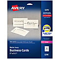 Avery® Printable Business Cards With Sure Feed® Technology For Laser Printers, 2" x 3.5", Ivory, 250 Blank Cards 1 thumbnail image