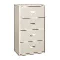 basyx by HON® 400 30"W x 19-1/4"D Lateral 4-Drawer File Cabinet, Light Gray 1 thumbnail image