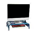 Mind Reader Metal Mesh Monitor Stand, 5-1/2"H x 11-1/2"W x 20"D, Turquoise 1 thumbnail image