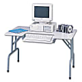 Safco® Folding Computer Table, Light Gray