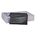 Heritage Low-Density Trash Can Liners, 0.35-mil, 10 Gallons, 23" x 24", Black, Case Of 1,000 Liners