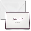 Custom Premium Stationery Folded Note Cards, 5-1/2" x 4-1/4", Edged In White, Box Of 25 Cards 1 thumbnail image