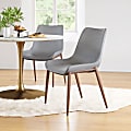 Zuo Magnus Dining Accent Chairs, Slate Gray/Walnut, Set Of 2 Chairs 1 thumbnail image