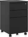 Bestar Universel 18"D Vertical 3-Drawer Mobile Pedestal File Cabinet, Black