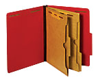 Pendaflex® End Tab Classification Folders, 60% Recycled, Letter Size, Dark Red, Box Of 10