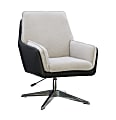 Linon Myra Swivel Accent Chair, Black/Gray/Chrome 1 thumbnail image