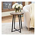 FirsTime & Co.® Miller Rustic Wood Table, Round, Weathered Tan/Aged Dark Gray
