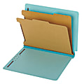 Pendaflex® End Tab Classification Folders, Letter Size, Blue, Box Of 10
