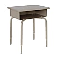 Flash Furniture Student Desk with Open Front Metal Book Box, Gray Granite Top/Silver Frame 1 thumbnail image